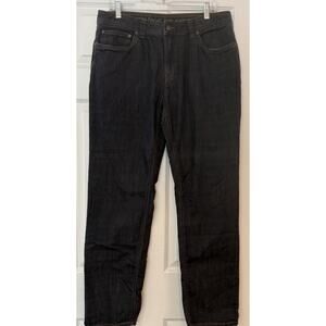 prAna Bridger Jeans Men's 34x32 Dark Blue Denim Slim Fit Performance Stretch EUC
